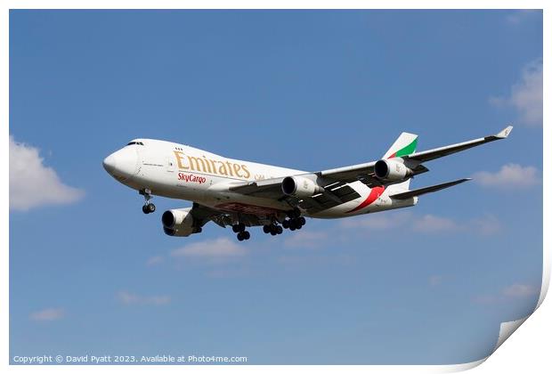 Emirates Boeing 747 SkyCargo   Print by David Pyatt