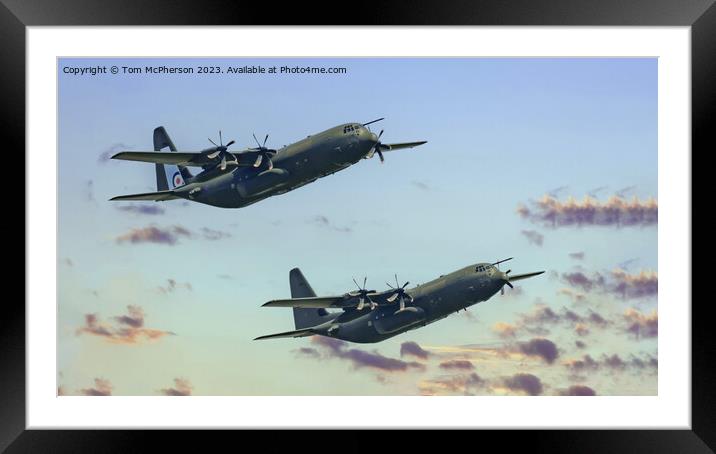 Two C-130J Hercules Framed Mounted Print by Tom McPherson