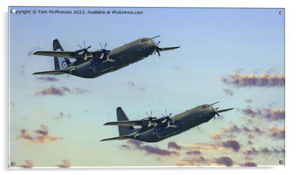 Two C-130J Hercules Acrylic by Tom McPherson