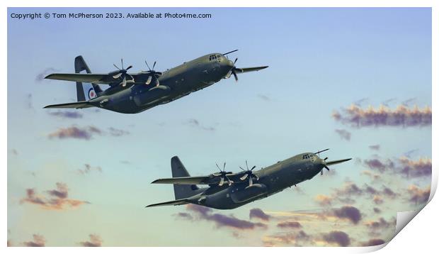Two C-130J Hercules Print by Tom McPherson
