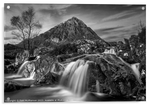 Buachaille Etive Mor Glencoe, Mono Acrylic by Tom McPherson