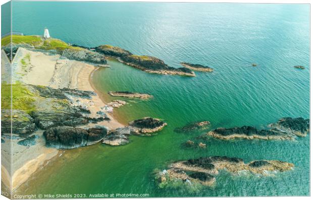 Llanddwyn Island Coastline Canvas Print by Mike Shields