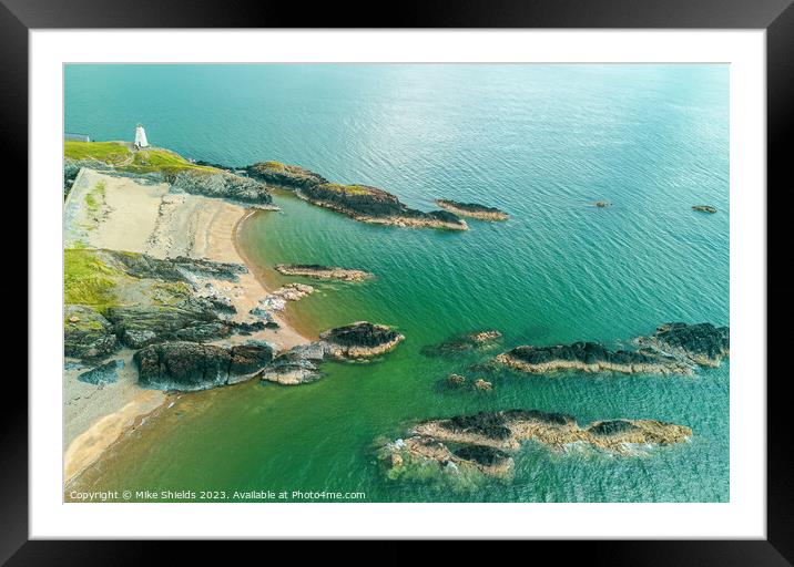 Llanddwyn Island Coastline Framed Mounted Print by Mike Shields