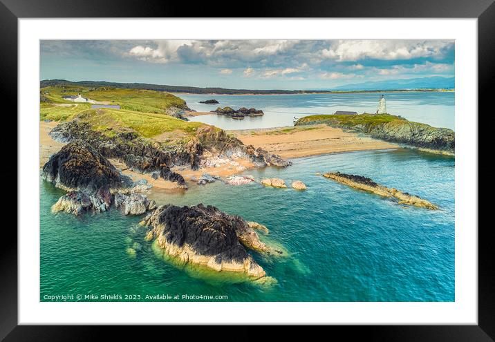 Llanddwyn Island Coastline Framed Mounted Print by Mike Shields