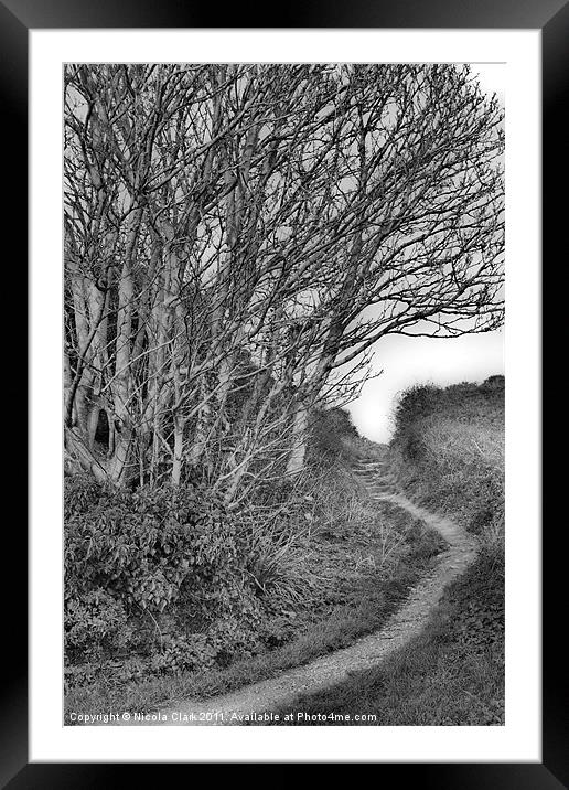 Woodland Path Framed Mounted Print by Nicola Clark