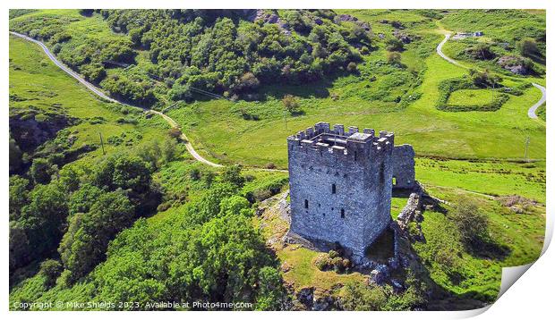 Dolwyddelan Castle Print by Mike Shields