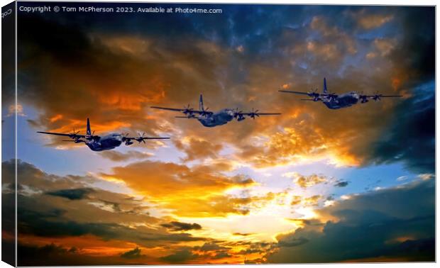 The C-130J Hercules farewell flypast Canvas Print by Tom McPherson