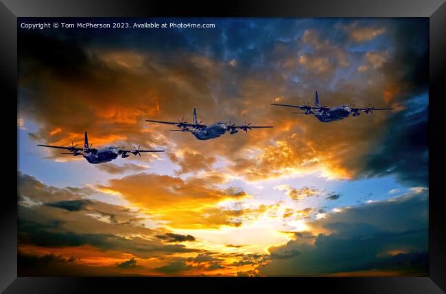 The C-130J Hercules farewell flypast Framed Print by Tom McPherson