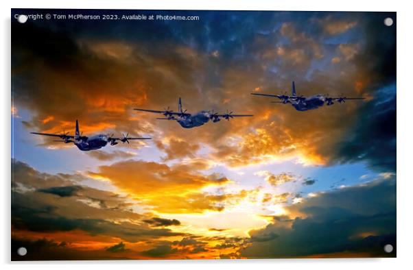 The C-130J Hercules farewell flypast Acrylic by Tom McPherson