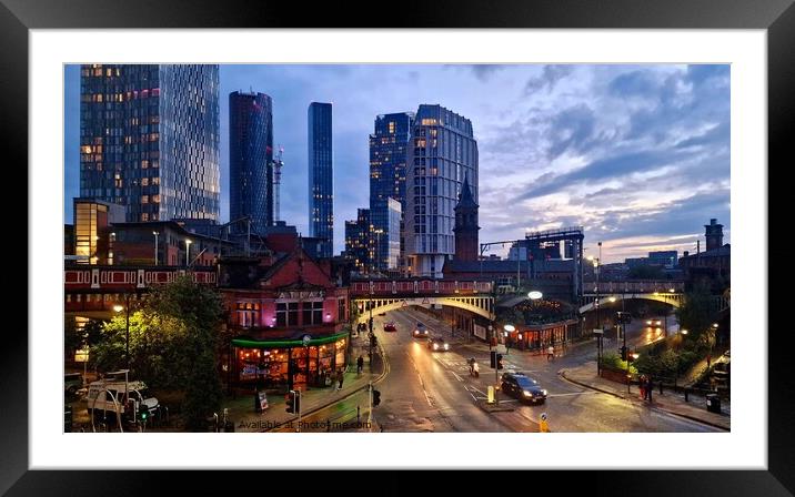 Deansgate Manchester View Framed Mounted Print by Michele Davis
