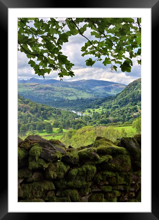 Lakeland Views Over A Mossy Wall Framed Mounted Print by Jason Connolly