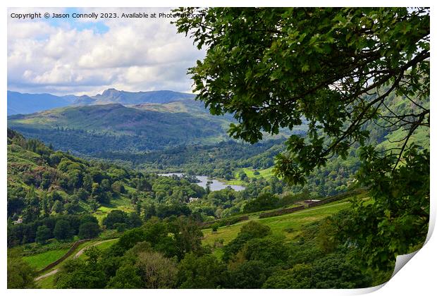 Rydalwater views, Cumbria. Print by Jason Connolly