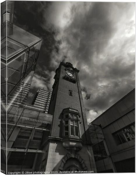 Clocktower Drama. Canvas Print by 28sw photography