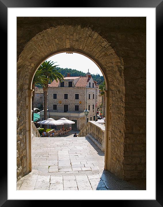 KORCULA TOWN GATE Framed Mounted Print by radoslav rundic