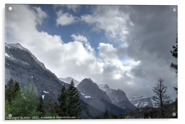 Glacier National Park Montana Acrylic by Arun 