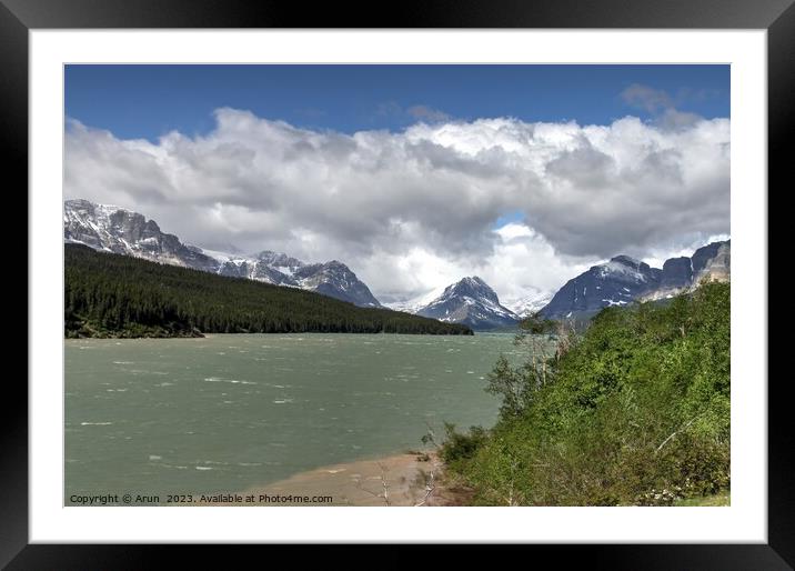 Glacier National Park Montana Framed Mounted Print by Arun 