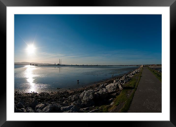 Dublin Bay, Low Tide Framed Mounted Print by Tadhg Maher