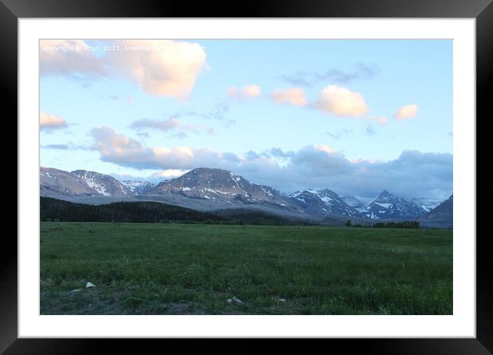 Glacier National Park Montana Framed Mounted Print by Arun 