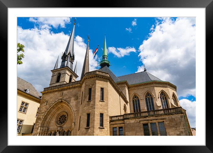 Notre-Dame Cathedral, a Catholic Cathedral in Luxembourg City Framed Mounted Print by Chun Ju Wu