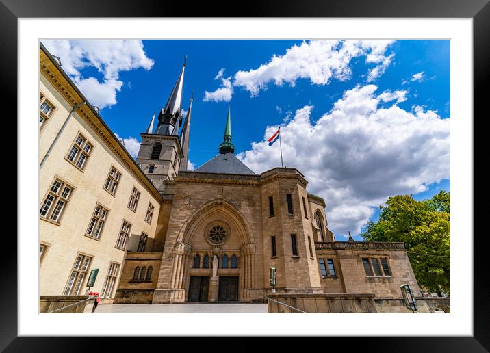 Notre-Dame Cathedral, a Catholic Cathedral in Luxembourg City Framed Mounted Print by Chun Ju Wu