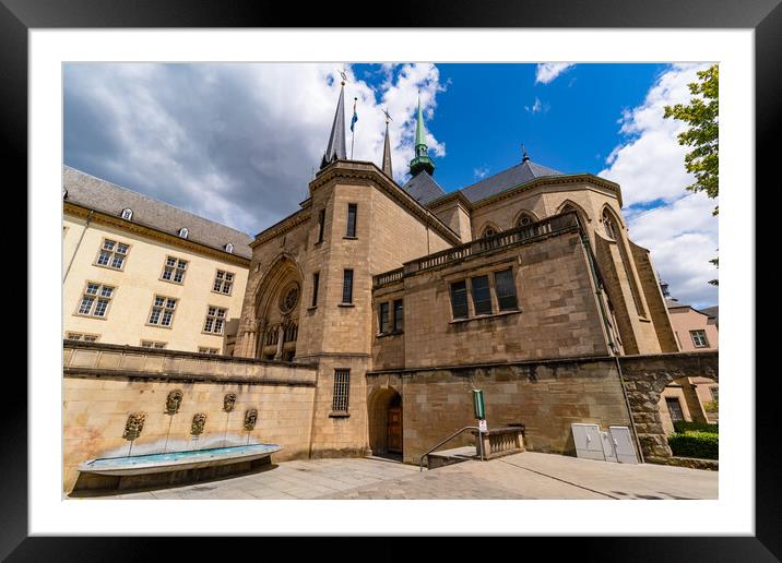 Notre-Dame Cathedral, a Catholic Cathedral in Luxembourg City Framed Mounted Print by Chun Ju Wu