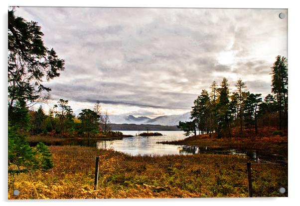 A Glimpse of Loch Lochy Acrylic by Jacqi Elmslie