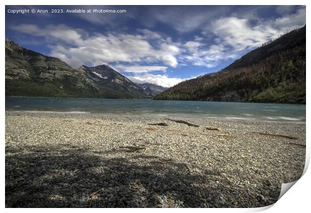 Waterton Lakes, Alberta, Canada Print by Arun 