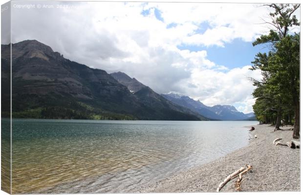 Waterton Lakes, Alberta, Canada Canvas Print by Arun 