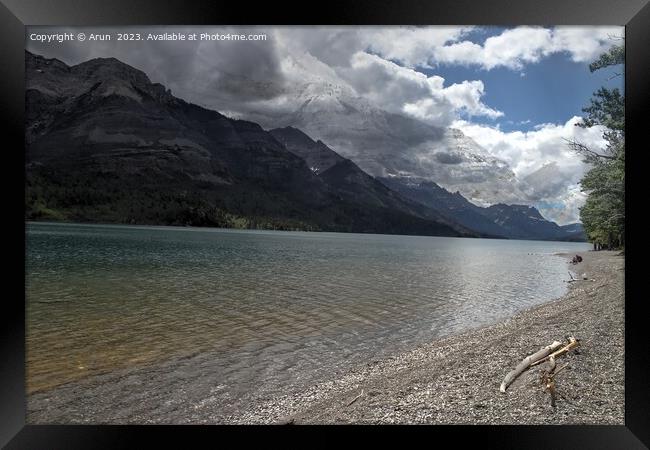 Waterton Lakes, Alberta, Canada Framed Print by Arun 