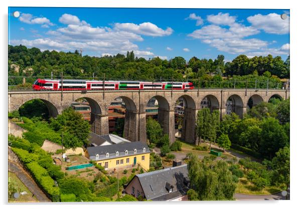 Pont de chemin de fer in Luxembourg City Acrylic by Chun Ju Wu