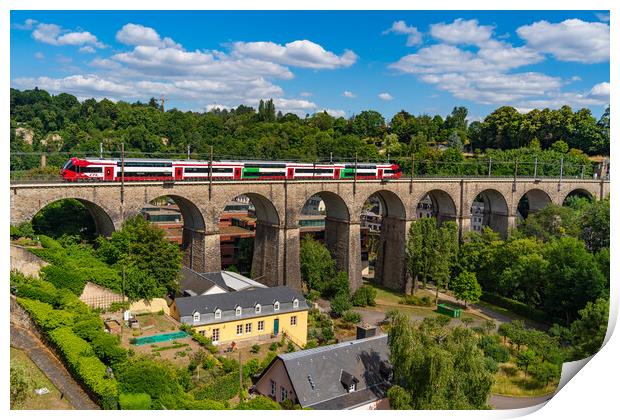 Pont de chemin de fer in Luxembourg City Print by Chun Ju Wu