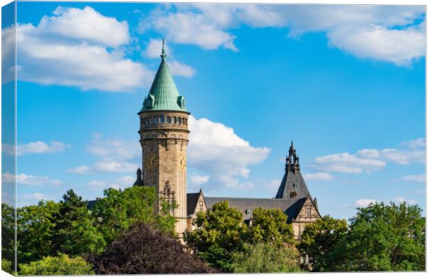 Spuerkeess, the State Bank and Savings Bank in Luxembourg Canvas Print by Chun Ju Wu