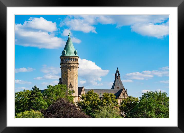 Spuerkeess, the State Bank and Savings Bank in Luxembourg Framed Mounted Print by Chun Ju Wu