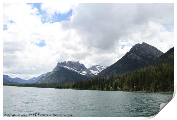 Waterton Lakes, Alberta, Canada Print by Arun 