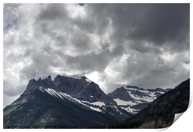 Waterton Lakes, Alberta, Canada Print by Arun 