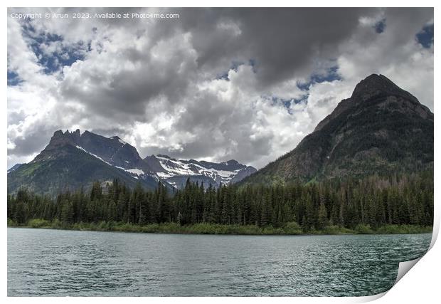 Waterton Lakes, Alberta, Canada Print by Arun 