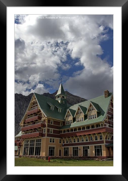 Price of Wales Hotel, Waterton Lakes, Alberta, Canada Framed Mounted Print by Arun 