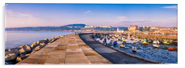 Scarborough East Pier Panoramic Acrylic by Tim Hill