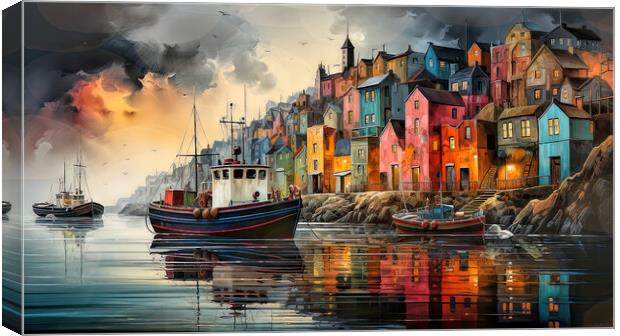 Harbour Sunset Canvas Print by Brian Tarr