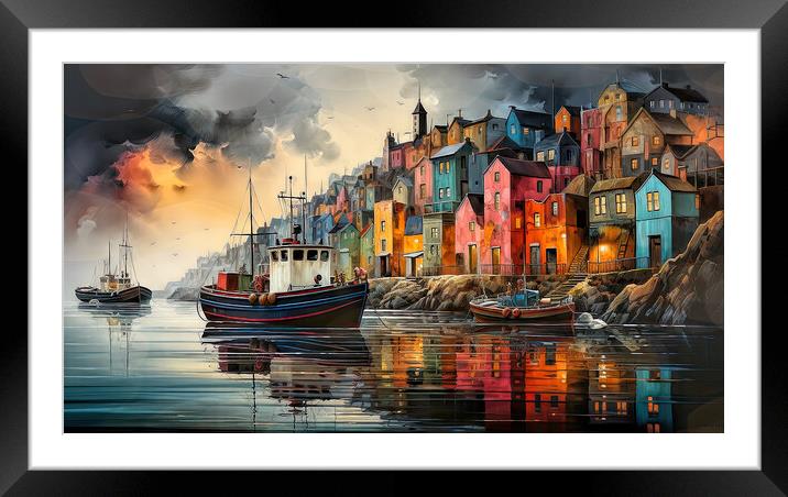 Harbour Sunset Framed Mounted Print by Brian Tarr