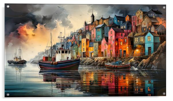 Harbour Sunset Acrylic by Brian Tarr