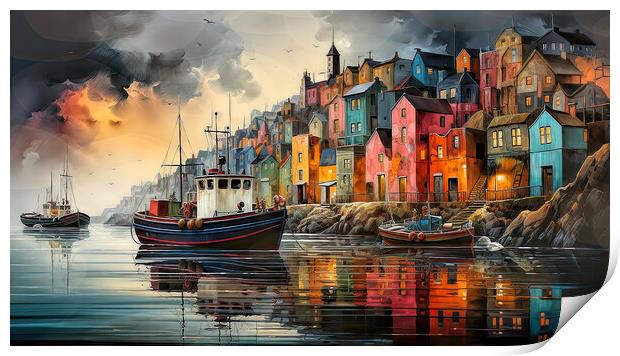 Harbour Sunset Print by Brian Tarr