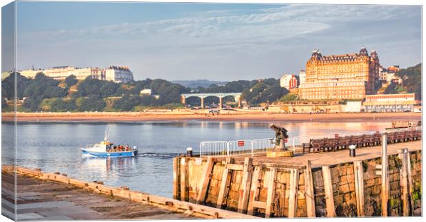 Scarborough Pier and South Beach Canvas Print by Tim Hill