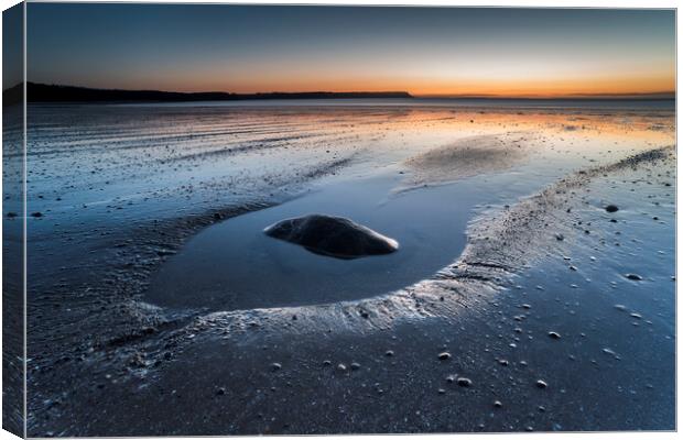 Oxwich Bay dawn Canvas Print by Robert Canis