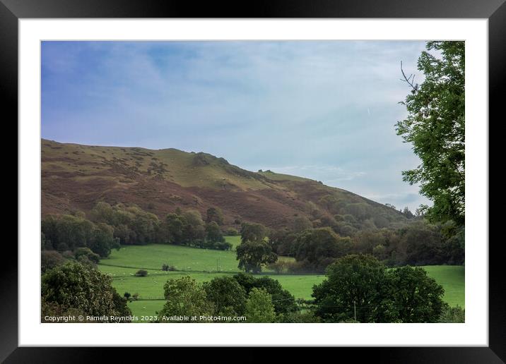 A view of Longmynd in Shropshire Framed Mounted Print by Pamela Reynolds