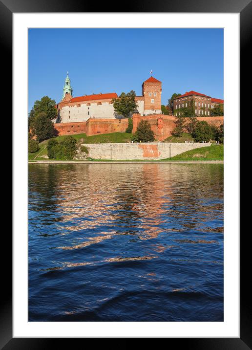Wawel Royal Castle River View In Krakow Framed Mounted Print by Artur Bogacki