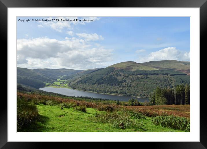 Stunning View down into the Talybont Valley  Framed Mounted Print by Nick Jenkins