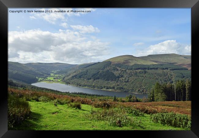 Stunning View down into the Talybont Valley  Framed Print by Nick Jenkins