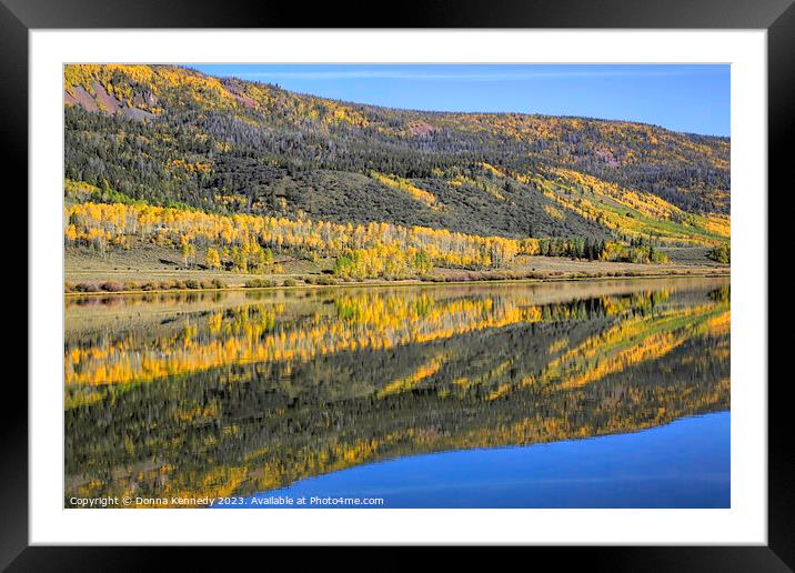 Autumn Reflections Framed Mounted Print by Donna Kennedy