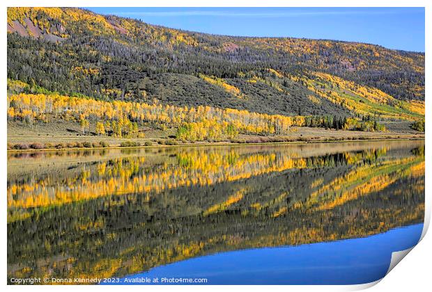 Autumn Reflections Print by Donna Kennedy